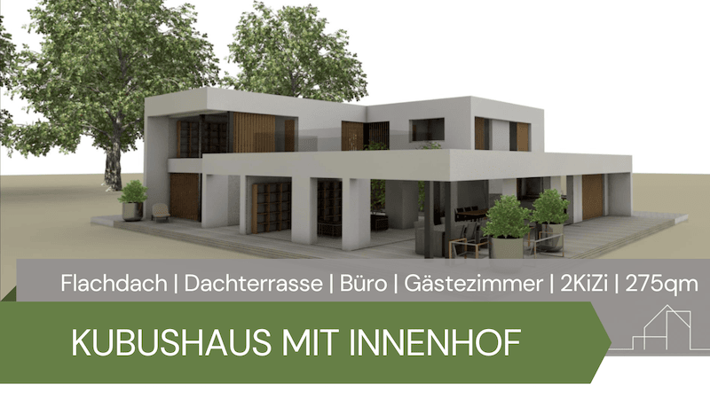 Titelbild - Kubushaus mit Innenhof